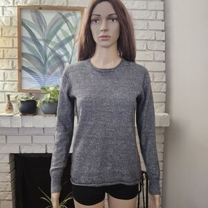 SCOTCH & SODA wool sweater top Small gray linen blend crew neck pullover